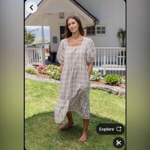 Neuflora Brielle Midi Dress Size S Prairie Farmhouse Cottagecore Feminine